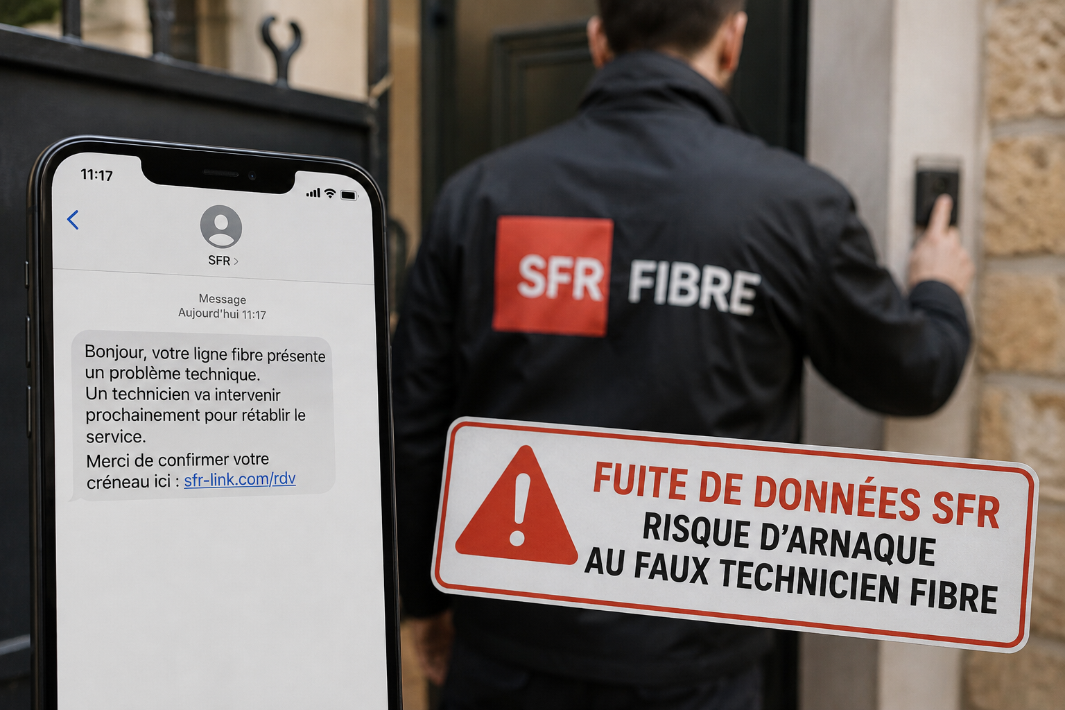Fuite SFR : 2,1 M de lignes fibre, l’arnaque au faux technicien arrive